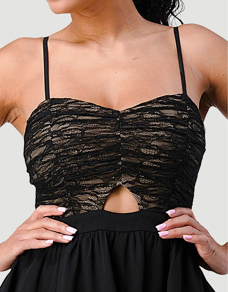 Laced Cut-Out Midi Dress 71441