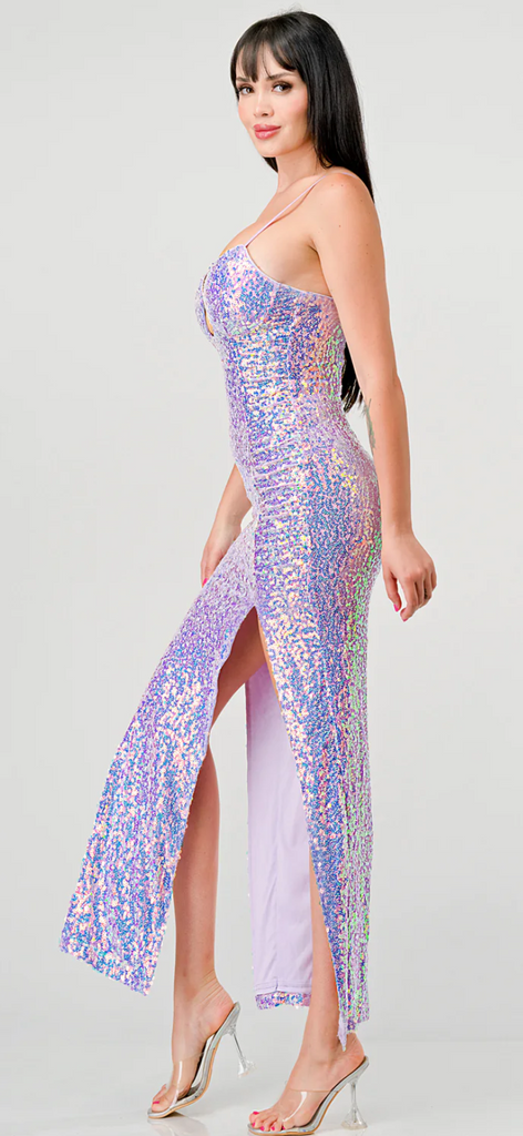 Sweetheart Bodycon Sequence Dress Privy 73695