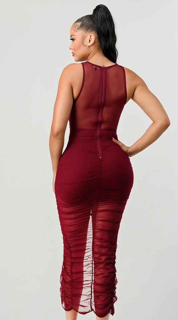 Lux See-Thru Mesh Bodycon Dress Privy 72949 ( FINAL SALE )
