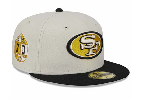 SF 49ers Two-Tone Stone Gray 5950 Fitted Hat