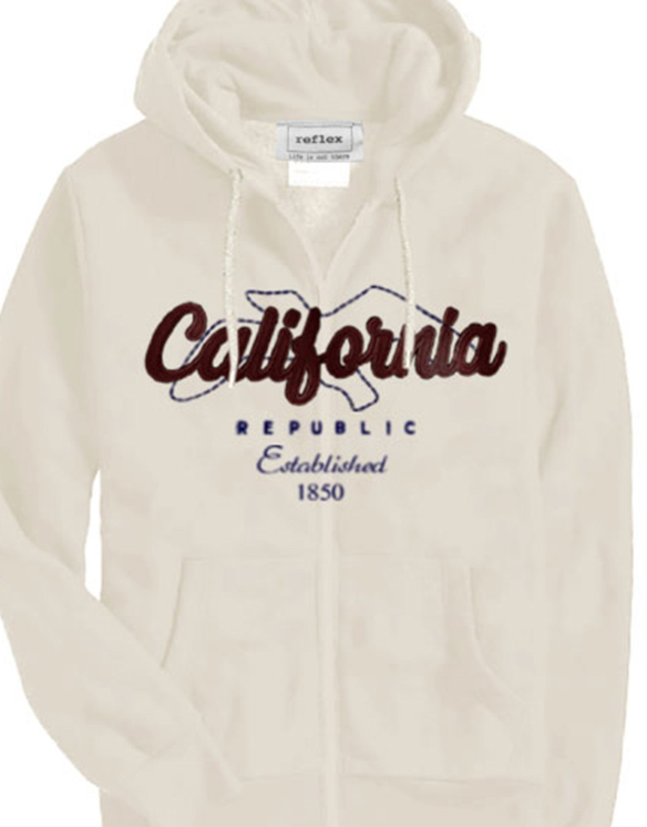 California Zip Up Hoody Reflex JK409