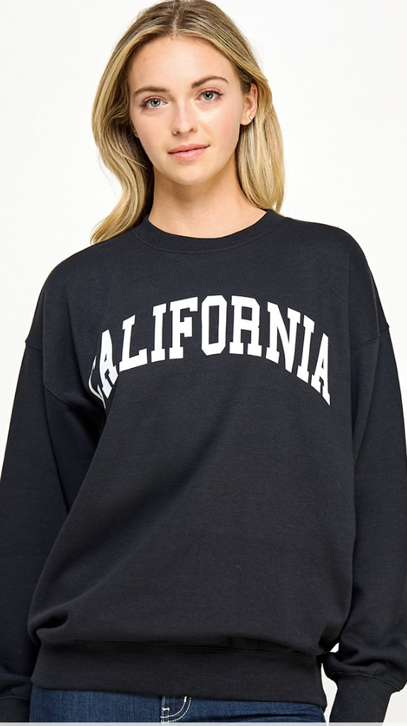 California Oversized Crew Neck Pullover Reflex T866