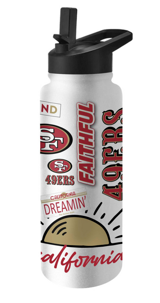 SF 49ers 34oz SS Quencher Water Bottle
