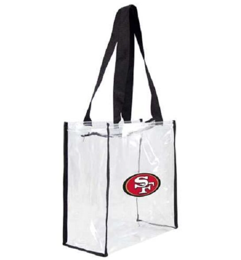 SF 49ers Clear Bag with Zipper