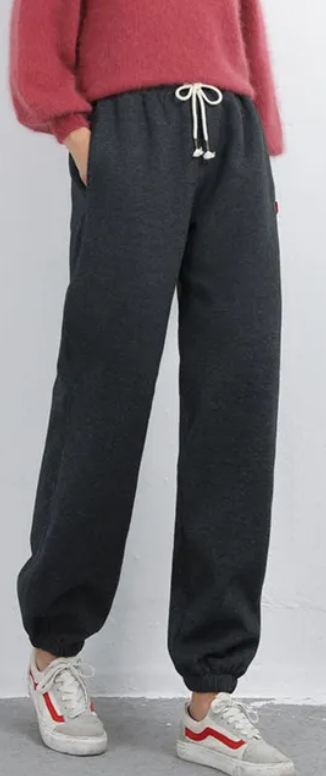 Faux Wool Lined Joggers
