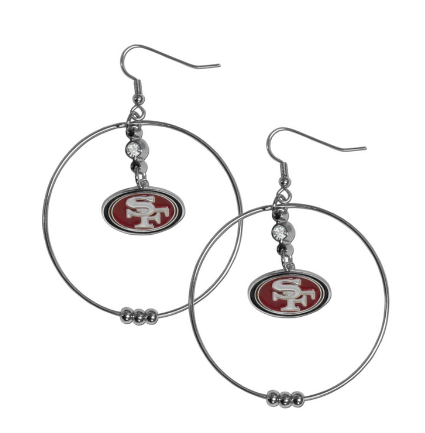 SF 49ers Hoop Earrings - Craze Fashion