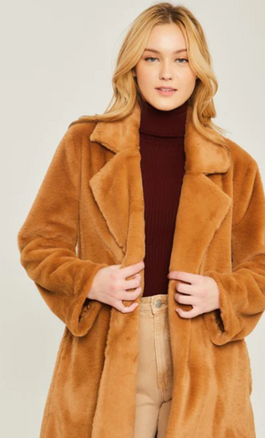 Faux Fur Coat 80057