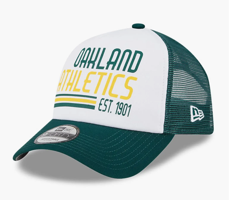 Oakland A's Stacked-A-Frame 9FORTY Truckers Hat