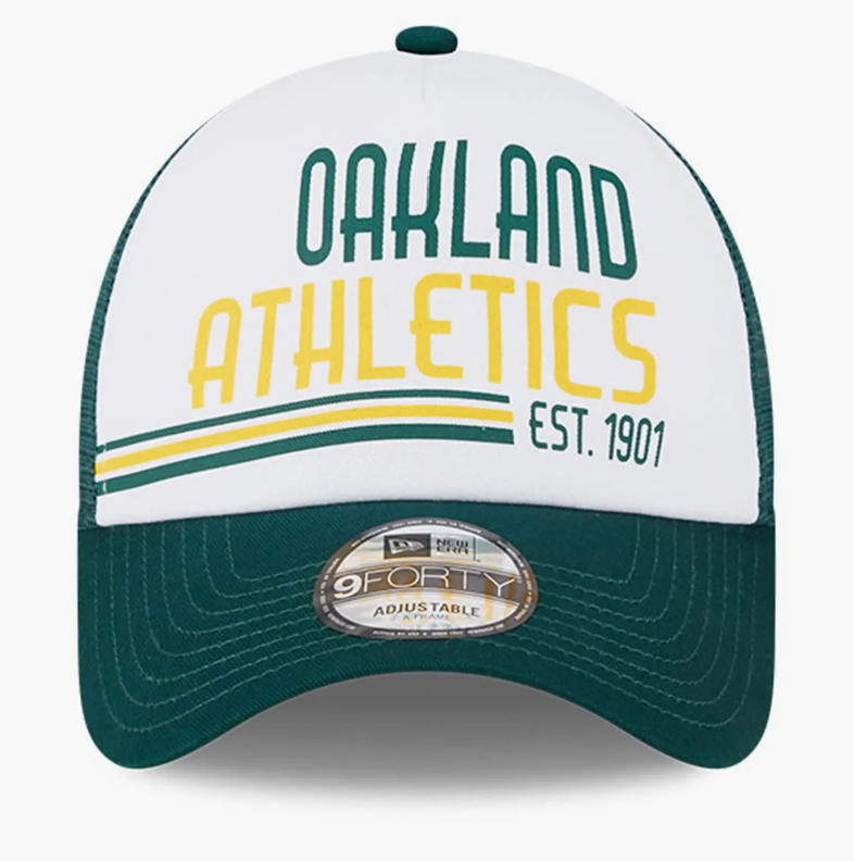 Oakland A's Stacked-A-Frame 9FORTY Truckers Hat