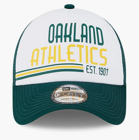 Oakland A's Stacked-A-Frame 9FORTY Truckers Hat