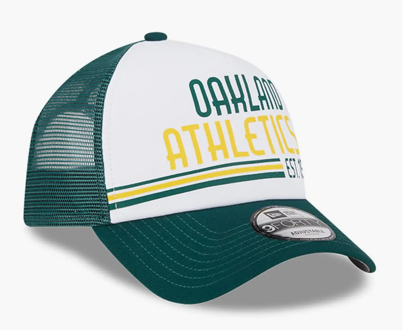 Oakland A's Stacked-A-Frame 9FORTY Truckers Hat