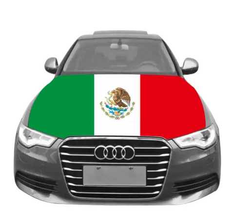 Mexico Flag Car Hood Cover