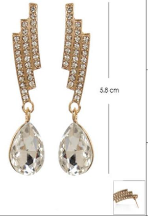 Rhinestone Drop Earring