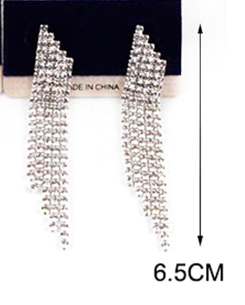 Rhinestone Tassel Earring