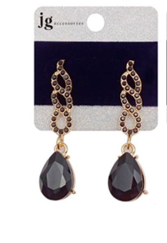 Linked Rhinestone Earrings