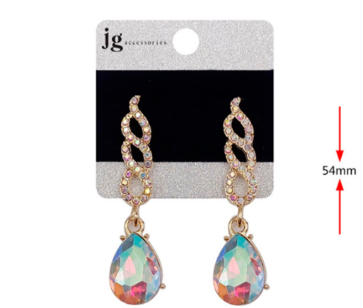 Linked Rhinestone Earrings