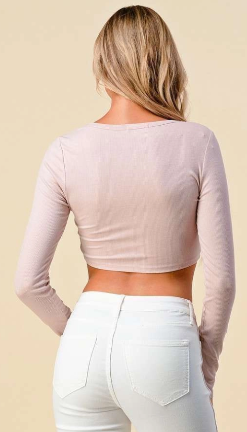 Ribbed Crop Long Sleeve HH 45001