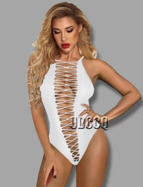 Criss Cross Open Front Halter Lingerie