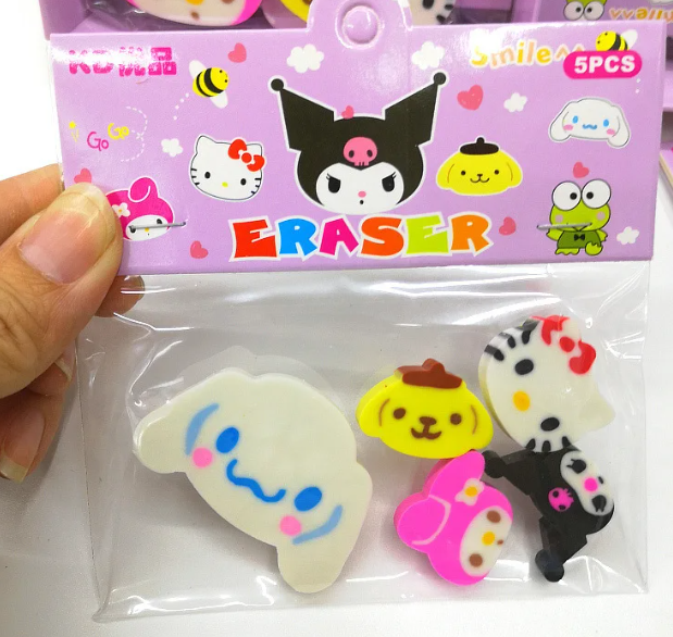 Sanrio Friends Erasers 5Pcs