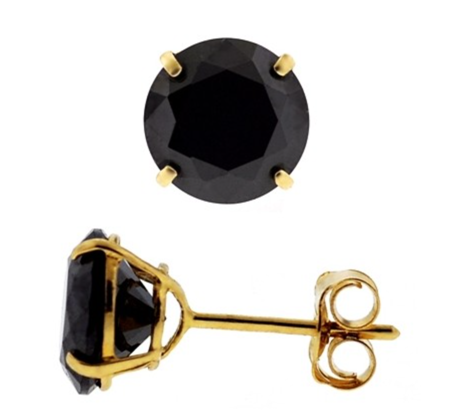 Cubic Zirconia Round Stud Earrings