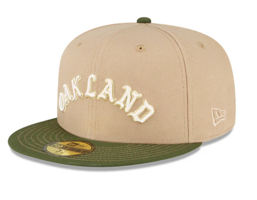 Oakland A's 59FIFTY Camel Fitted Cap
