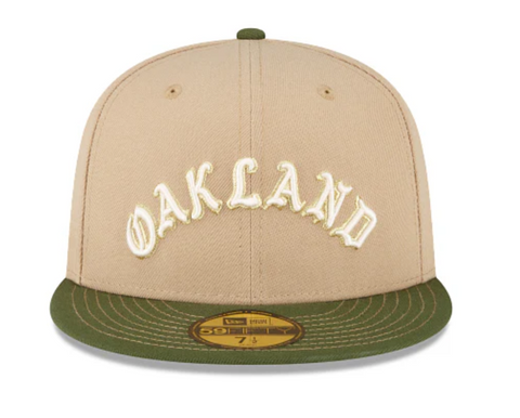 Oakland A's 59FIFTY Camel Fitted Cap