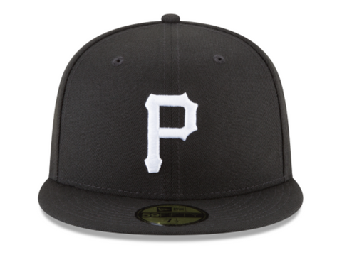Pittsburgh Pirates Black & White Fitted Cap