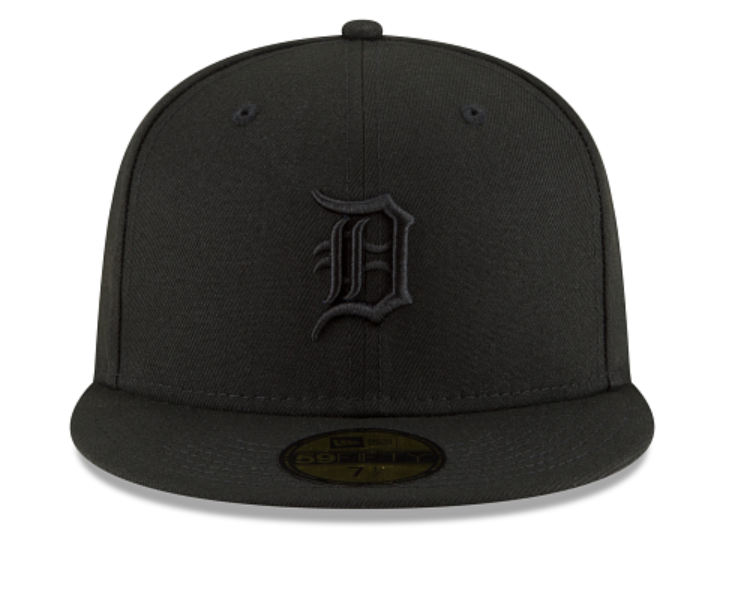 Detroit Tigers Black on Black Fitted Cap