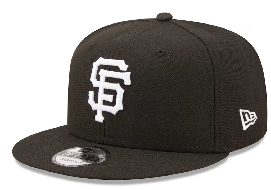 SF Giants Black White Snapback