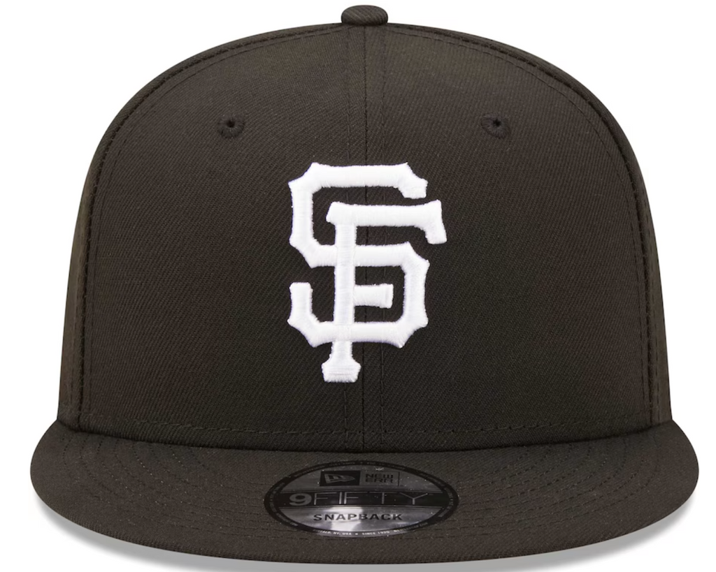 SF Giants Black White Snapback