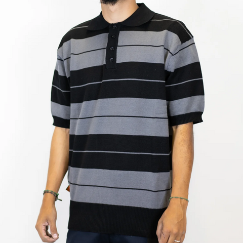 Men's Knit Striped Polo