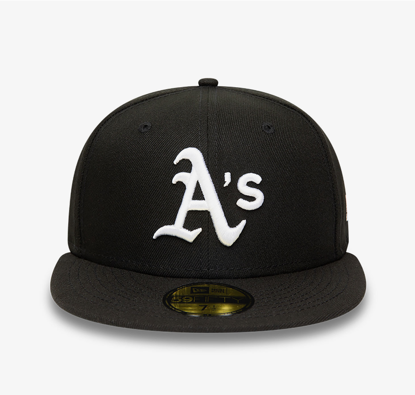 Oakland A's Black White 59FIFTY Fitted Hat