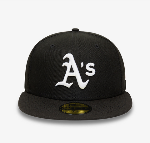 Oakland A's Black White 59FIFTY Fitted Hat