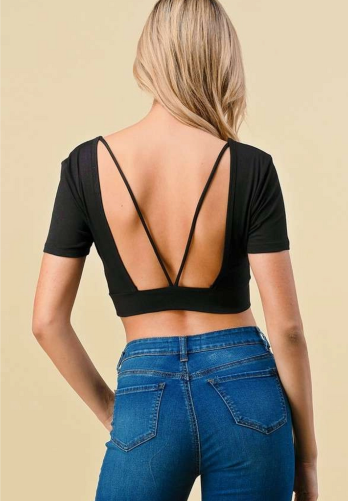 V-Strap Open Back Top H&H 44485