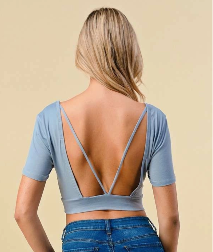 V-Strap Open Back Top H&H 44485