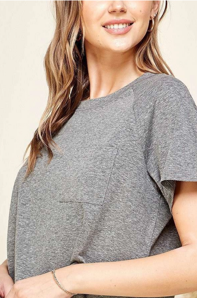 Relaxed Raglan Tee w/ Pocket H&H 46861