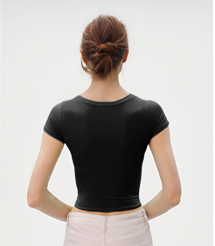 Scoop Neck Crop Top H&H 49614