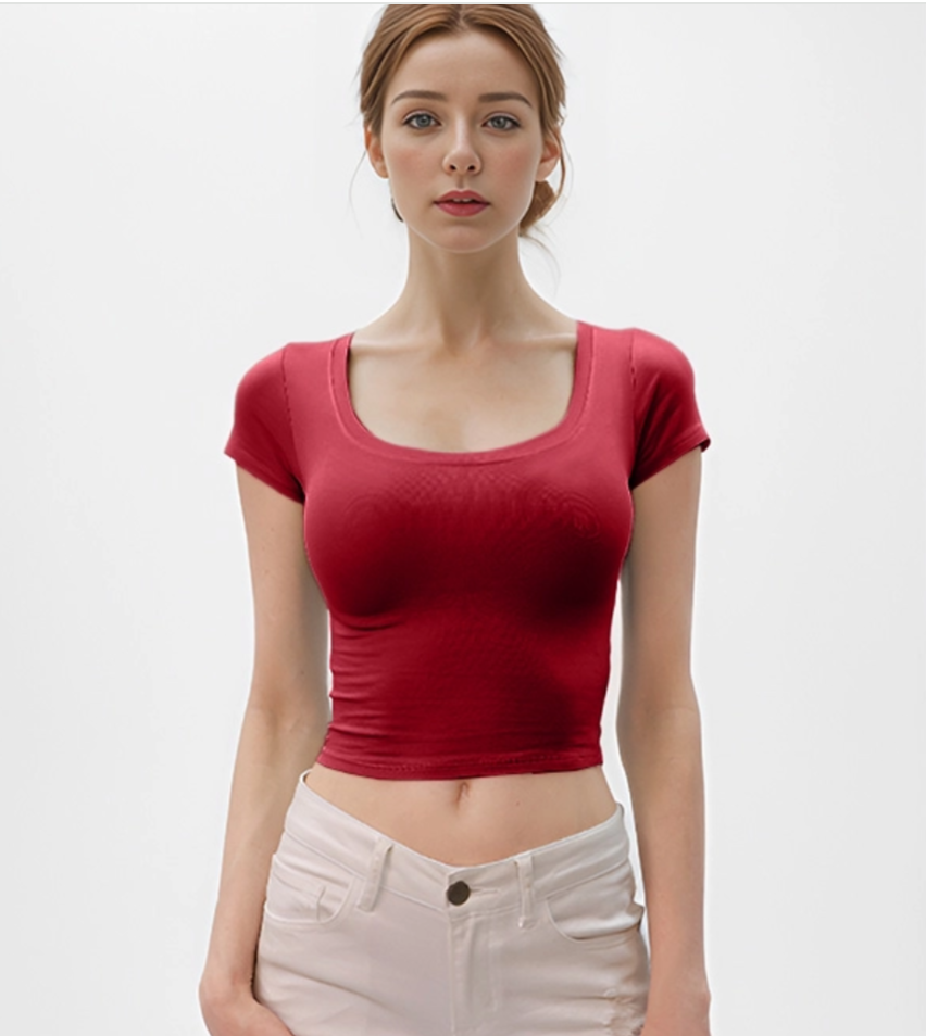 Scoop Neck Crop Top H&H 49614