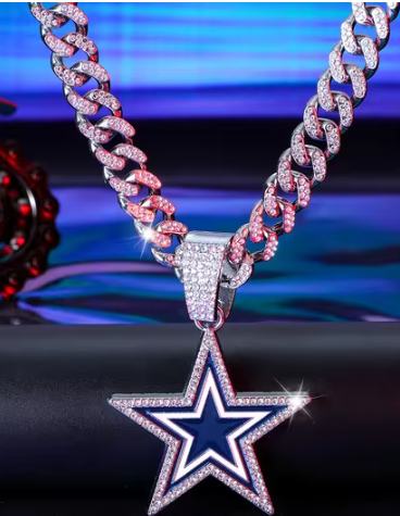 Dallas Cowboys Star Pendant Ice Chain