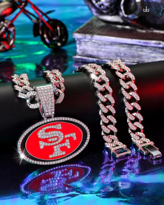 SF 49ers Pendant Ice Chain