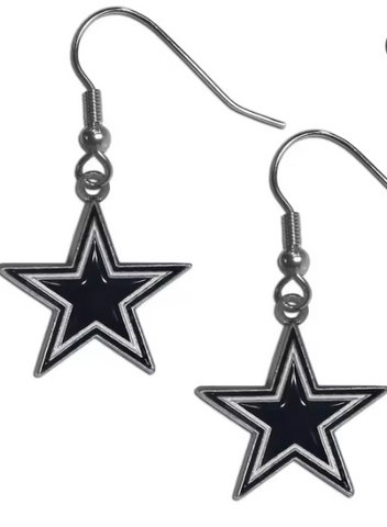 Cowboys Dangling Earrings 0.75"