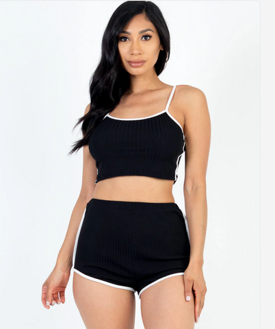 Trim Crop Cami & Shorts Set Capella 3439