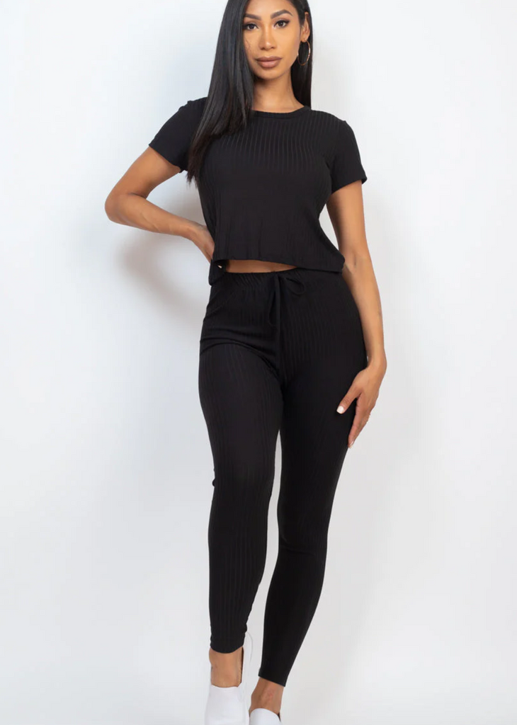 Ribbed Top & Leggings Set Capella 3226