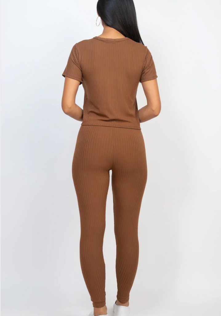 Ribbed Top & Leggings Set Capella 3226