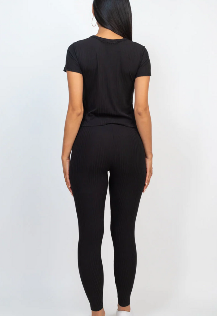 Ribbed Top & Leggings Set Capella 3226