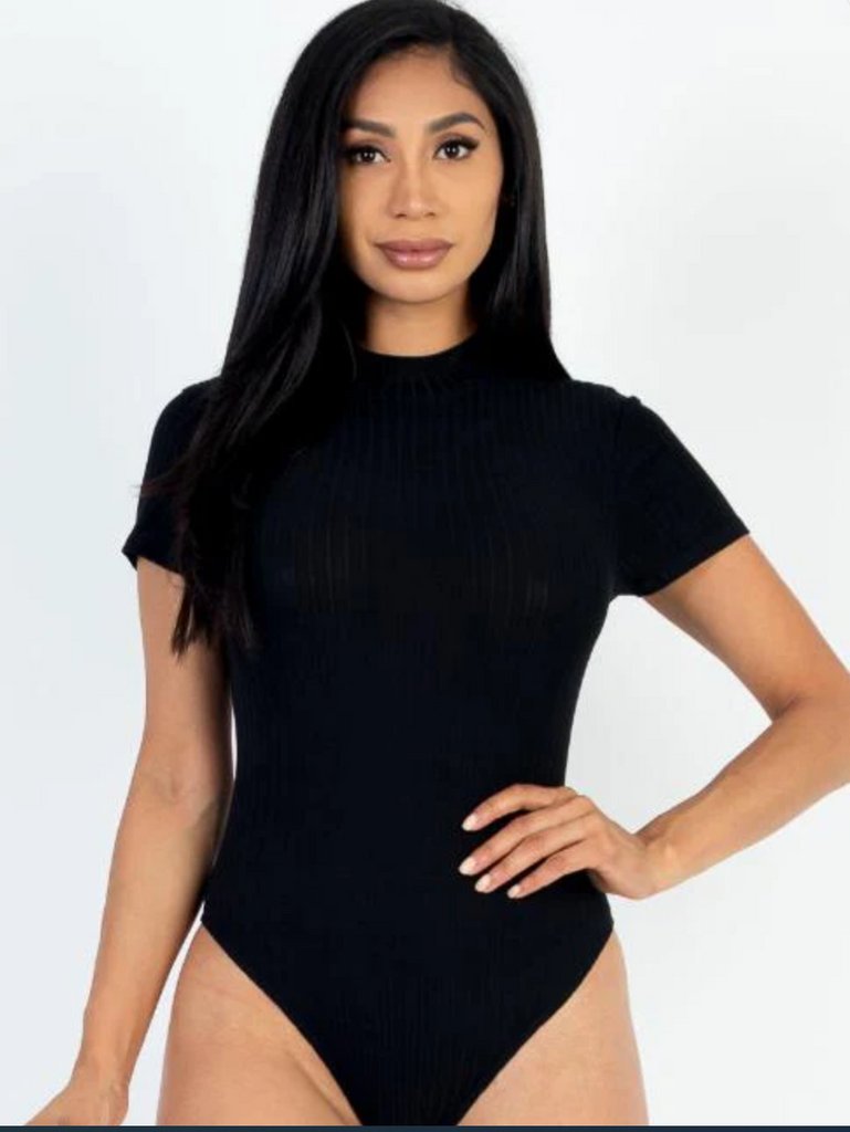 Ribbed Short Sleeve Bodysuit Capella 3377