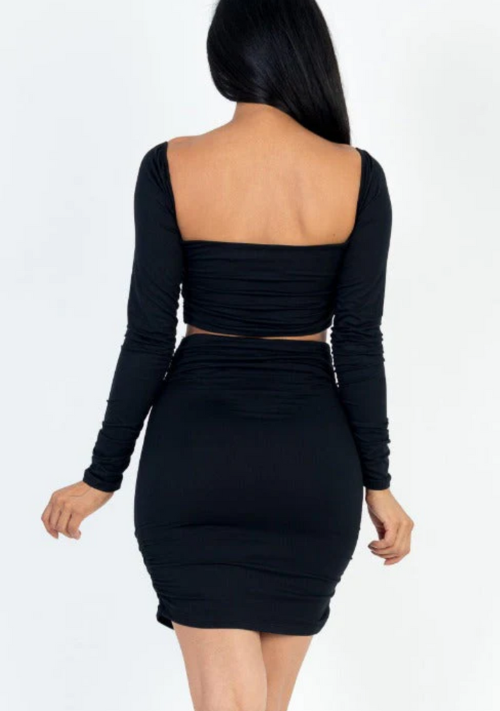 Sweetheart Crop Top & Skirt Set 3382