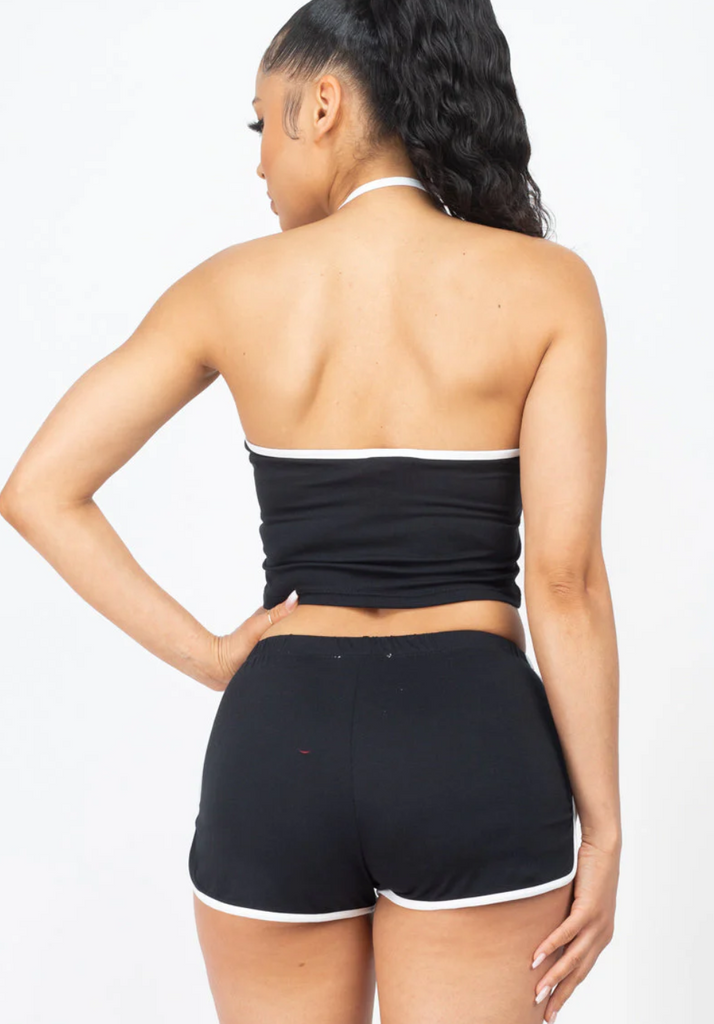 Halter Top & Shorts Set 3193