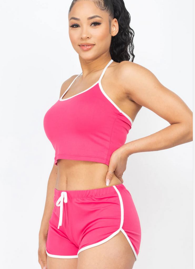 Halter Top & Shorts Set 3193