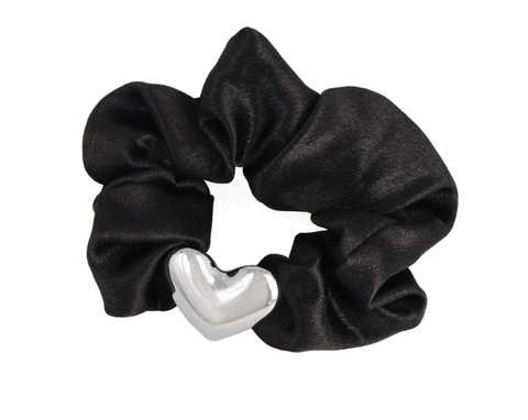 Heart Charm Scrunchie